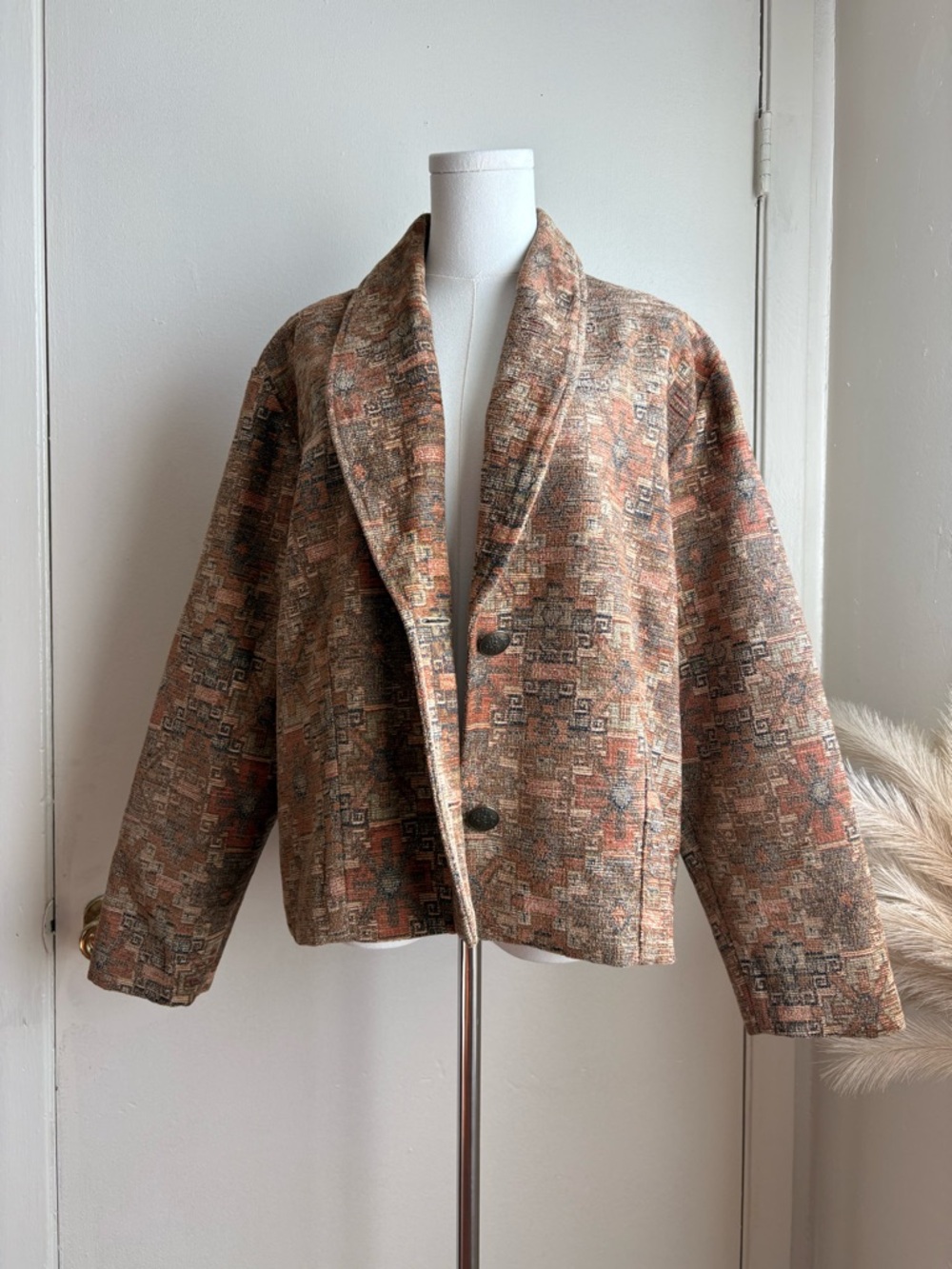 Vintage 90s Solei tapestry blazer jacket‎
